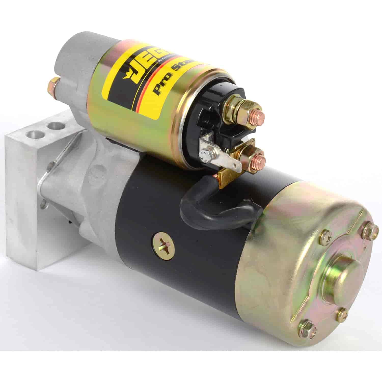 JEGS Heavy-Duty Mini Starter for Chevy Small Block & Big Block Engines - Compatible with 153 & 168 Tooth Flywheels - High Performance Hitachi-Style Starter (Made in USA) - Perfect for Hot Rods, Muscle Cars & Engine Swaps - Handles Up to 16:1 Compression