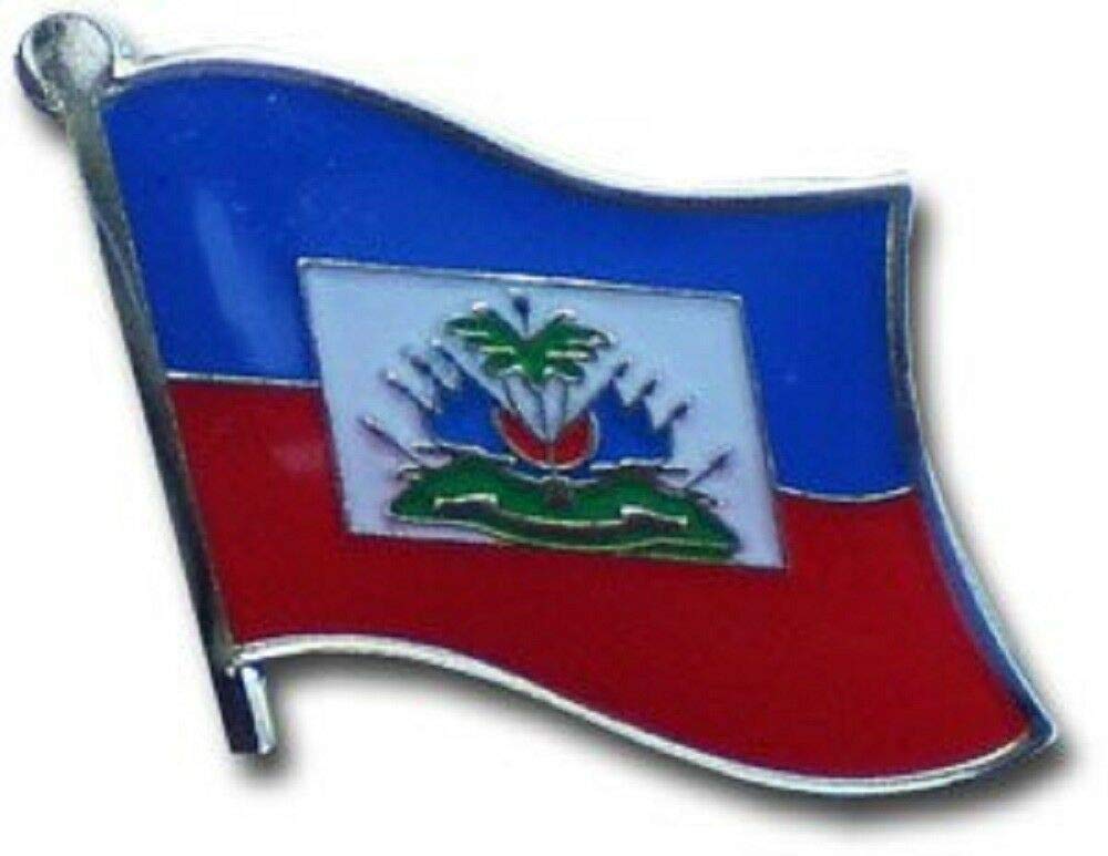50 Pack Haiti Country Flag Lapel Pins for Bike Hats & Motorcycle Gear - Durable Studs for Clothing & Accessories - Perfect for Bikers, Collectors & Patriotic Events