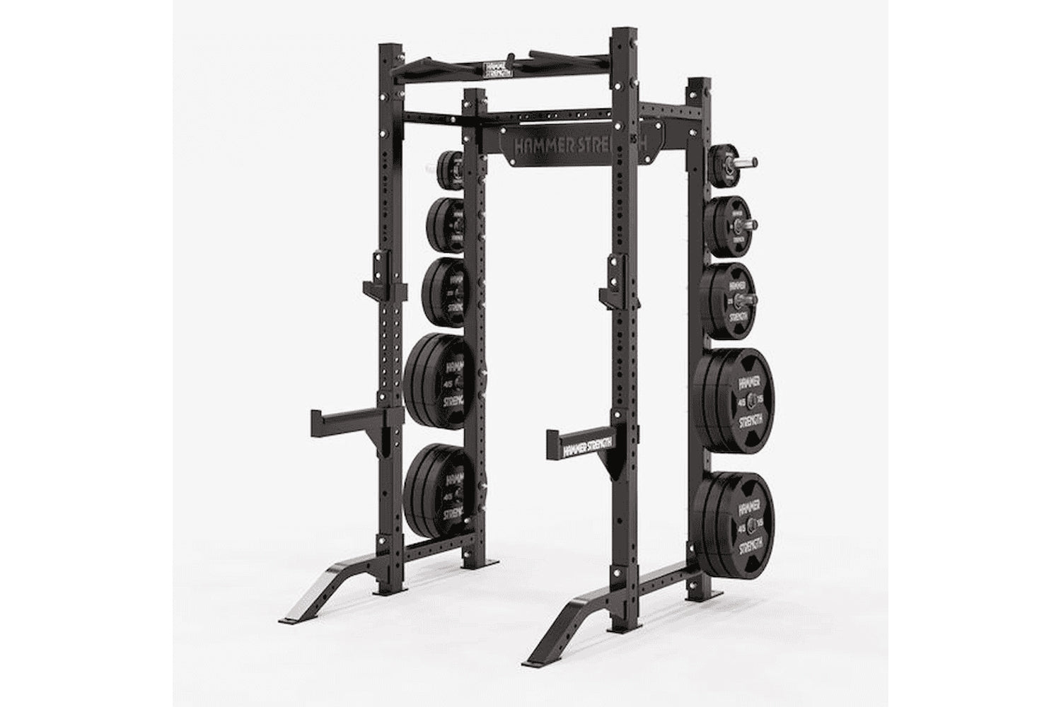 Hammer Strength HD Athletic NX Half Rack - Heavy Duty Power Cage for Home & Commercial Gyms - Perfect for Strength Training, Weightlifting & CrossFit Workouts