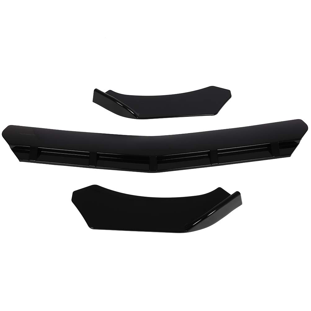 SCITOO Universal Front Lip Spoiler - Glossy Black PP Front Bumper Lip for Cars | Enhances Aerodynamics & Sporty Look | Perfect for Street Racing & Car Shows