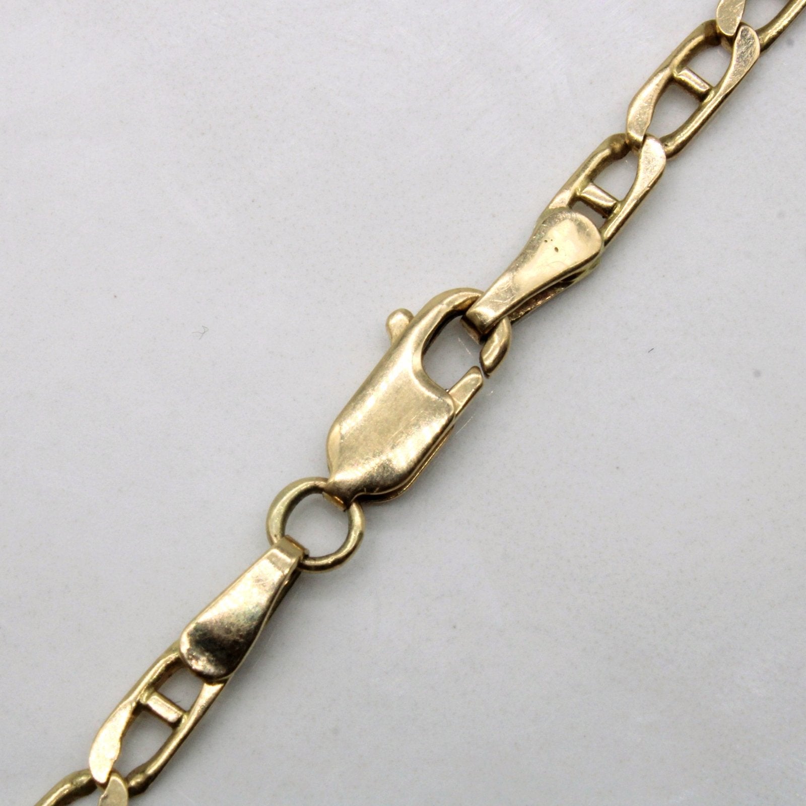 10k Yellow Gold Anchor Link Chain Necklace for Women - 20 Inch Solid Gold Rope Chain - Perfect for Layering, Everyday Wear & Gifts