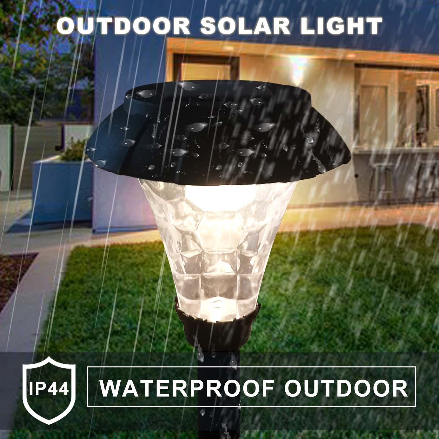 6 Pack 8 Lumens Solar Pathway Lights - Waterproof Outdoor Solar Landscape Lighting for Path, Walkway, Yard, Garden & Lawn | Perfect for Driveway Edging, Patio Decor & Backyard Illumination