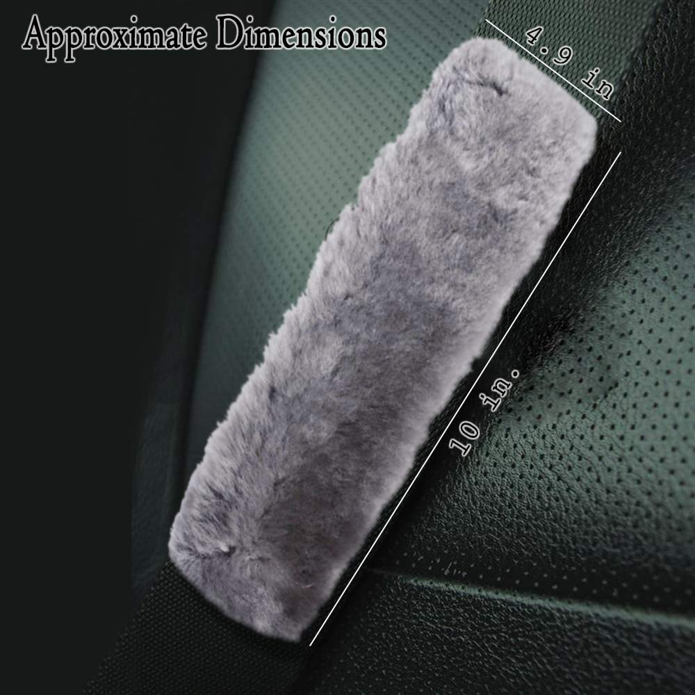 Zento Deals Soft 4-Pack Gray Seat Belt Shoulder Pads for Comfort & Safety - Car, Airplane, Bus Travel Accessories for Adults & Kids