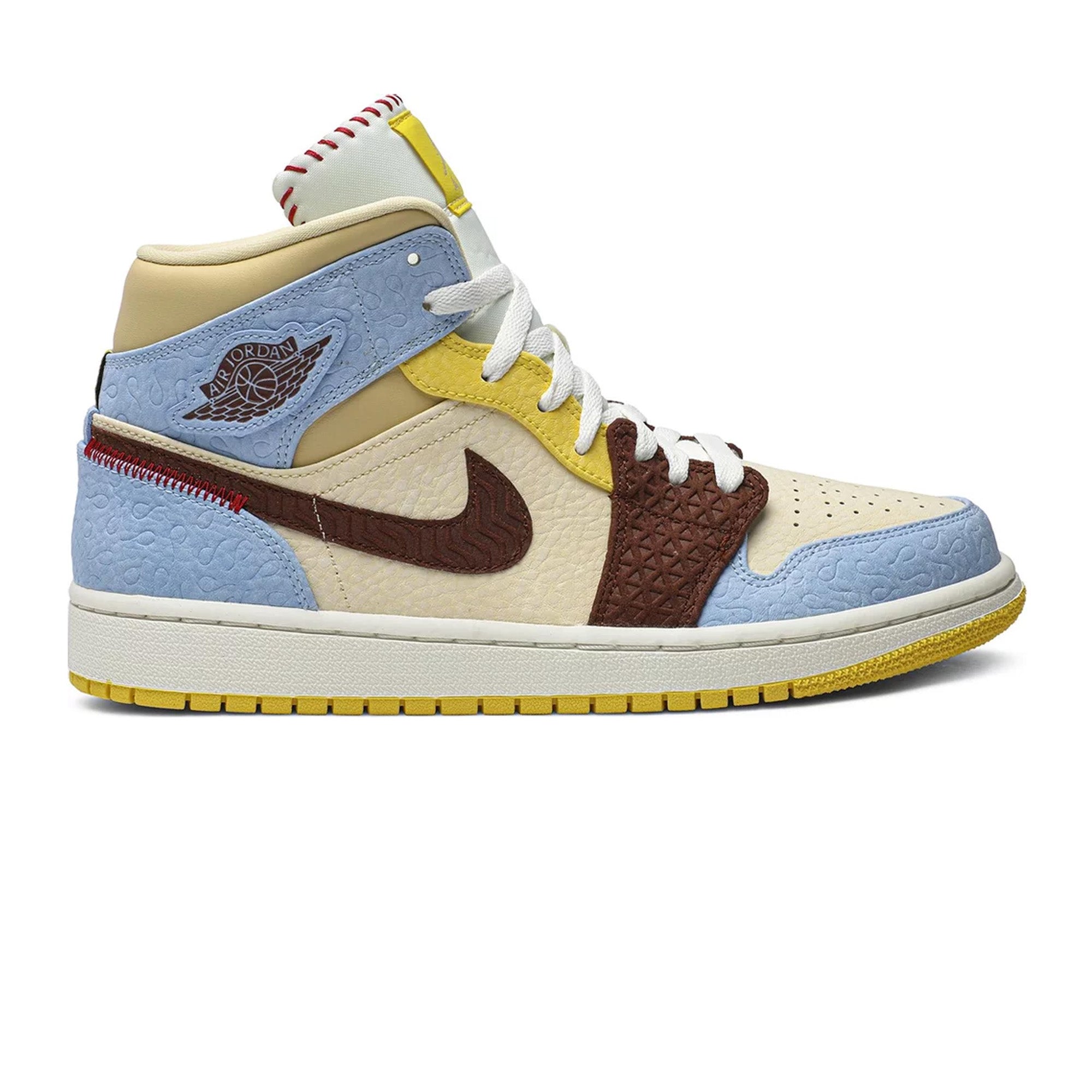 Air Jordan 1 Mid SE 'Fearless Maison Chateau Rouge' Basketball Shoes (2019) - Men's High-Top Sneakers for Streetwear & Casual Fashion