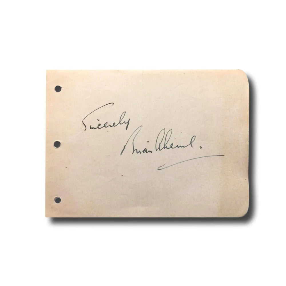 Brian Aherne Hand Signed Album Page Cut with JSA COA - Authentic Autograph of Emperor Maximilian - Perfect for Collectors, Memorabilia Displays & Historical Enthusiasts