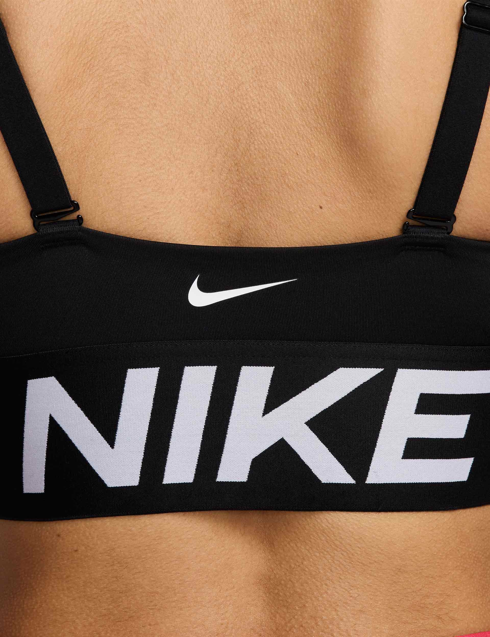 Pro Indy Plunge Medium Support Sports Bra - Black/White - High-Impact Workout & Yoga Activewear for Women