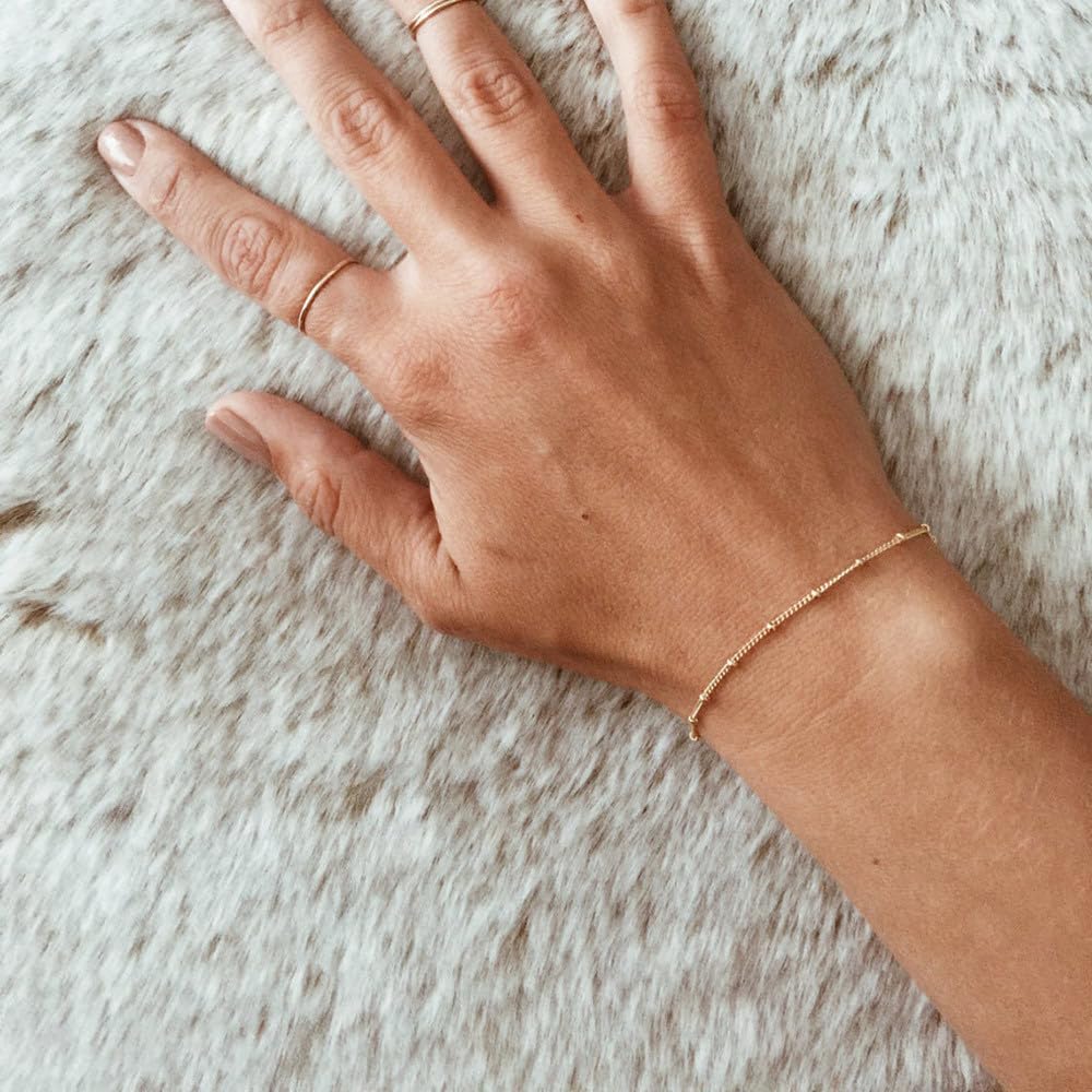 Personalized Initial Bracelets for Women - Layered Letter Charm A-Z in Gold, Silver & Rose Gold | Dainty Jewelry Gift for Birthday, Anniversary & Everyday Wear | Perfect for Stacking & Layering