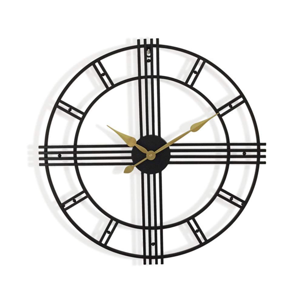 DIEFMJ Decorative Wall Clock - 55cm Round European Style Wrought Iron Silent Clock for Home & Office - Perfect for Living Room, Bedroom, and Kitchen Decor