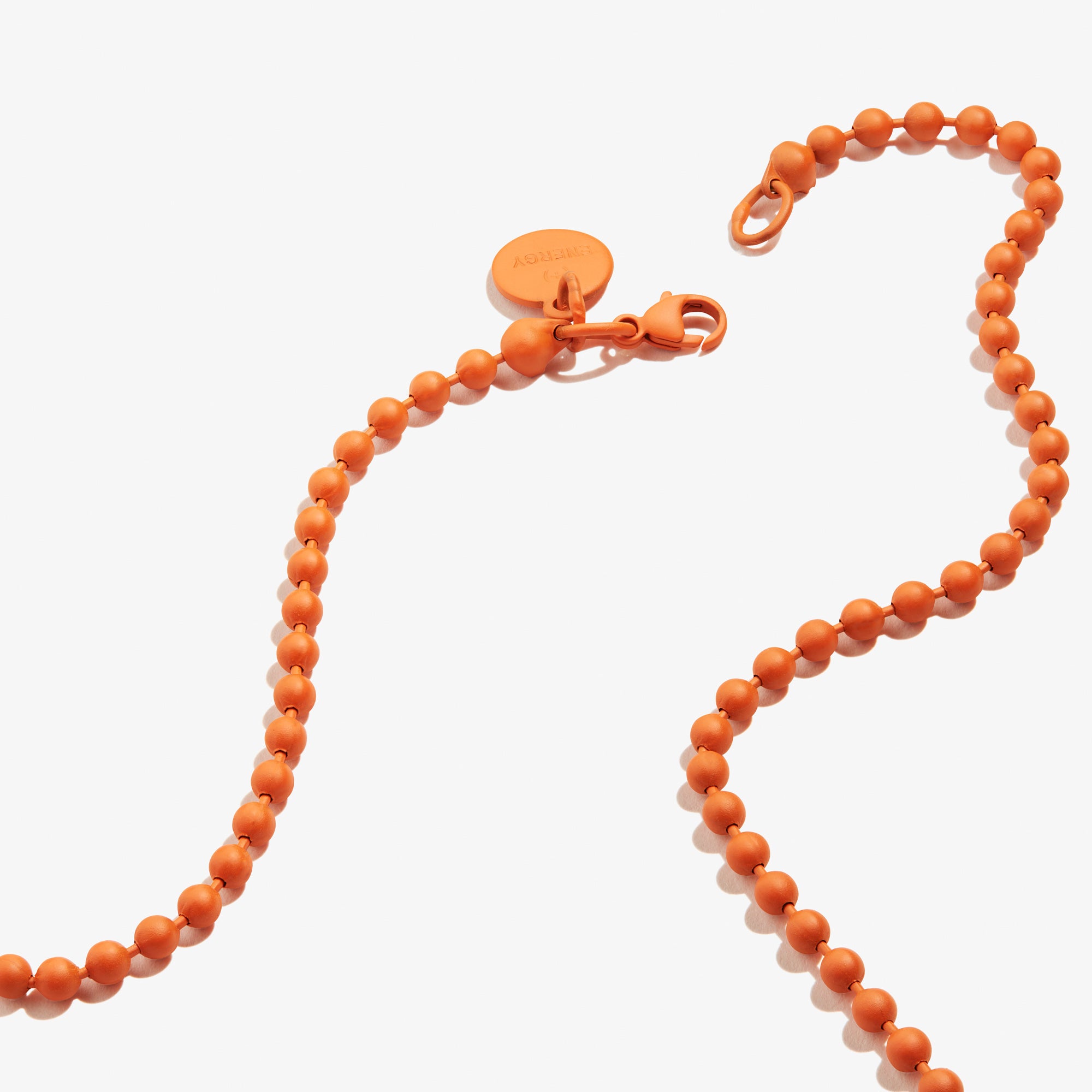 Orange Ball Chain Necklace for Women & Men - Trendy Beaded Jewelry for Casual Wear, Layering & Everyday Fashion Accessories