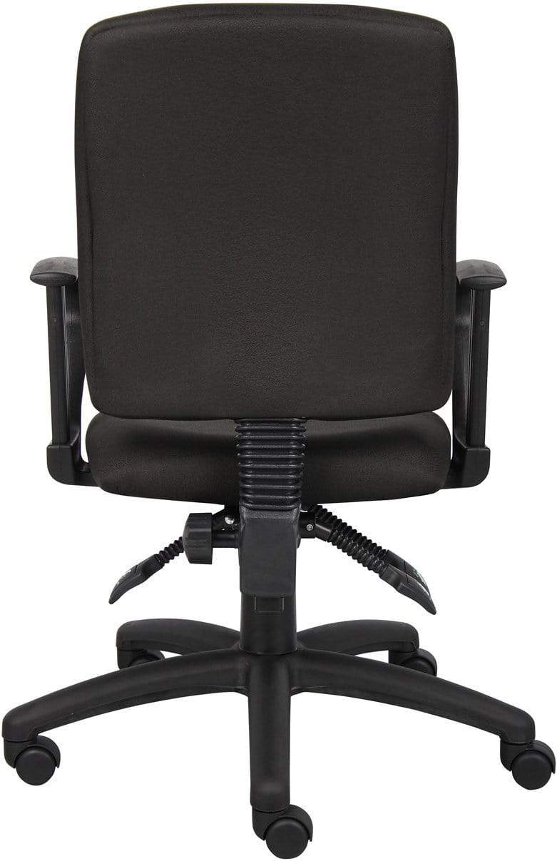 Boss Multi-Function Fabric Task Chair [B3035 BK] - Ergonomic Office Chair for Home & Work, Adjustable Height & Lumbar Support, Comfortable Desk Chair for Long Hours Sitting
