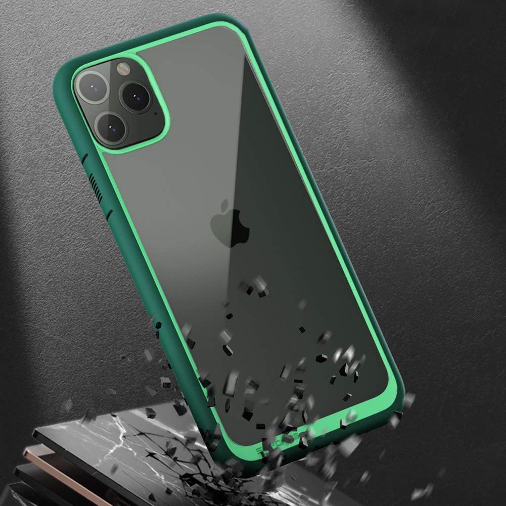 Apple iPhone 11 Pro Max 6.5 Inch Shockproof Case - Unicorn Beetle Style Clear Protective Cover with Green Accents | Perfect for Outdoor Activities, Travel & Daily Protection