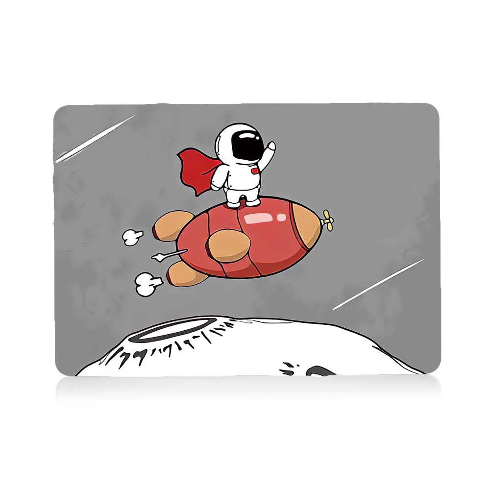 Premium 2-in-1 Hard Shell Case & Keyboard Cover for MacBook Pro 13.3 Inch (Model A1278, 2012-2008) - Astronaut & Rocket Space Design | Perfect for Work, Travel & School Protection