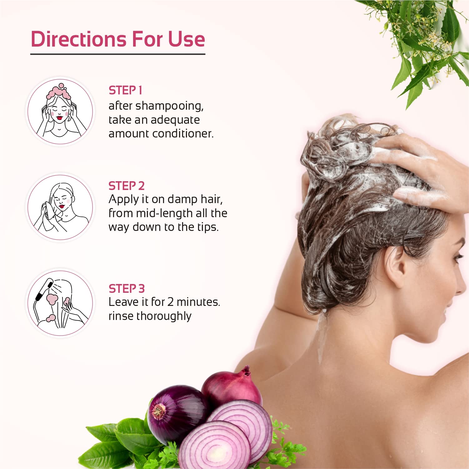 Organic Red Onion Hair Conditioner with Black Seed Oil - Sulfate & Paraben Free for Dry, Frizzy, Oily & Normal Hair - 4 Pack - Promotes Hair Growth & Scalp Health - Perfect for Daily Hair Care & Damaged Hair Repair