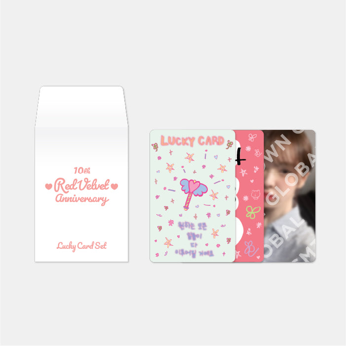 LUCKY CARD SET - Red Velvet 10th Anniversary Merchandise | K-Pop Collectibles, Fan Gifts & Memorabilia for Special Occasions
