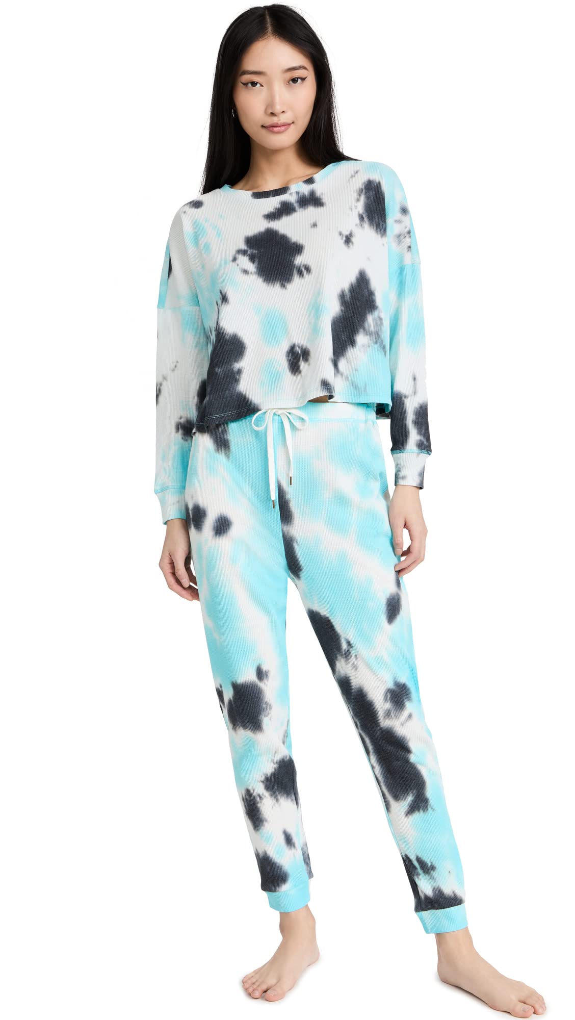 Honeydew Intimates Women's Coffee Date Jersey Waffle Lounge Set - Soft & Comfortable Loungewear for Relaxing at Home