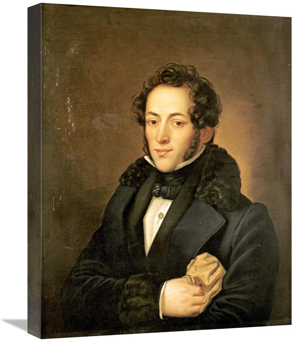 22 Inch The Poet Aleksandr Sergeevich Pushkin Art Print - Russian School Painting - Classic Literature Decor for Home, Office & Library