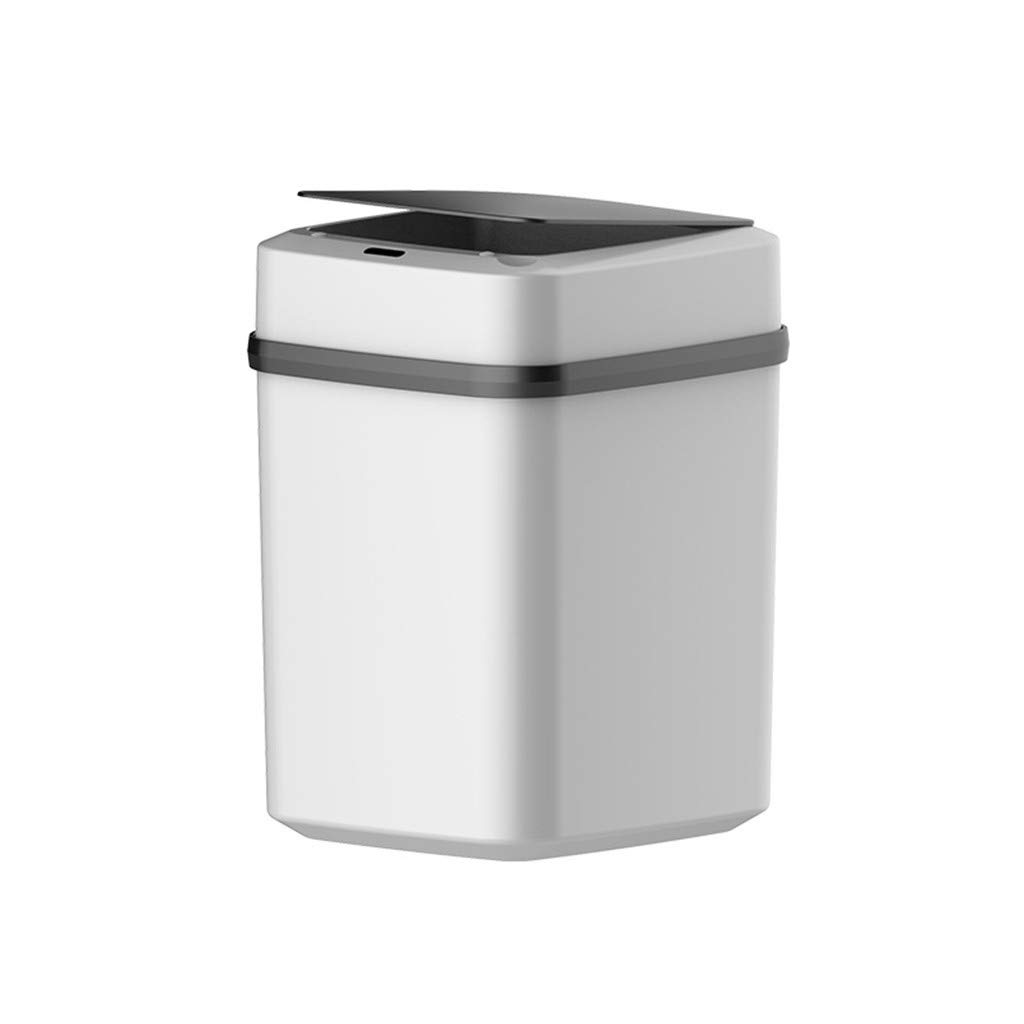 Barcley 2.6 Gallon (10L) Touchless Infrared Sensor Trash Can with Lid - ABS & PP Kitchen Garbage Bin for Home, Bathroom, Office & Restroom - Brushed Stainless Steel (Silver) | Perfect for Hands-Free Waste Disposal in High-Traffic Areas