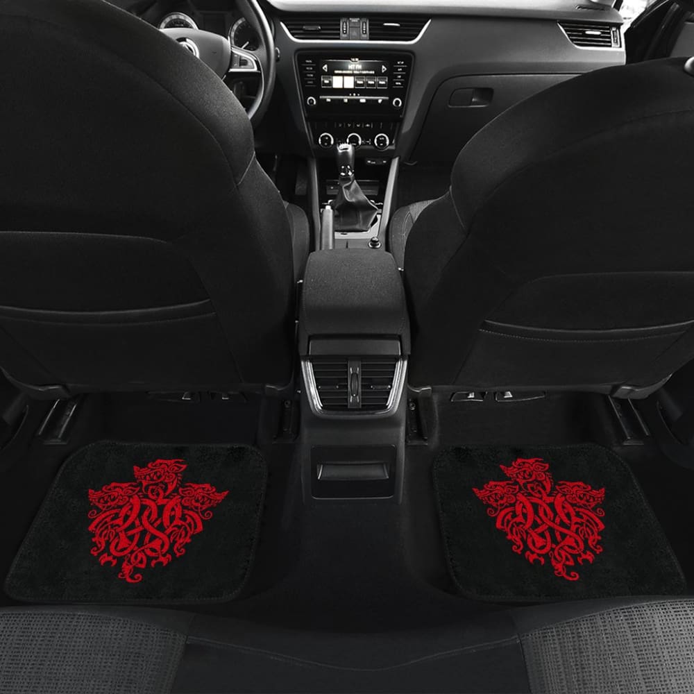 Premium Celtic Red Dragon Car Floor Mats - Non-Slip, Heavy Duty Protection for Vehicles | Perfect for Jeep, SUV, Truck & Sedan Interior Accessories