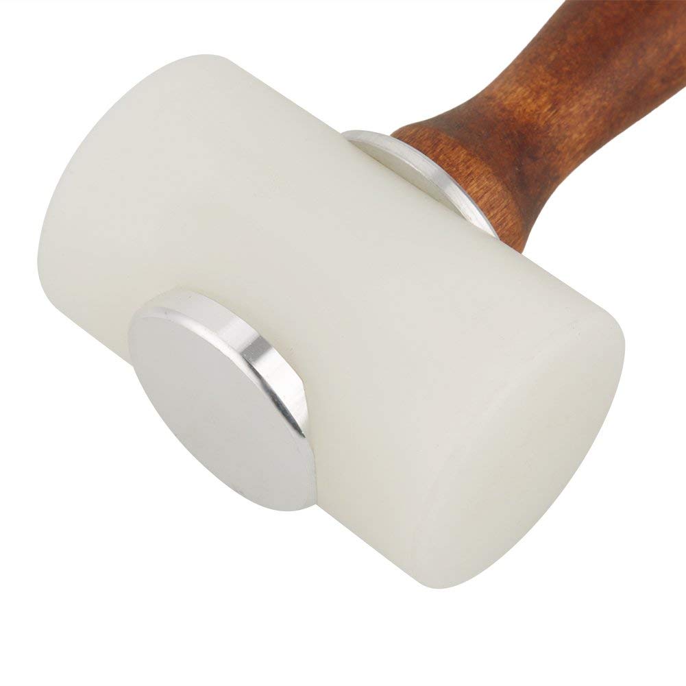 Premium Leather Carving Hammer Mallet - T-Shaped Wood Handle with Nylon Head for Leather Crafting, Stamping & DIY Projects | Perfect for Leatherworking, Bookbinding & Shoemaking