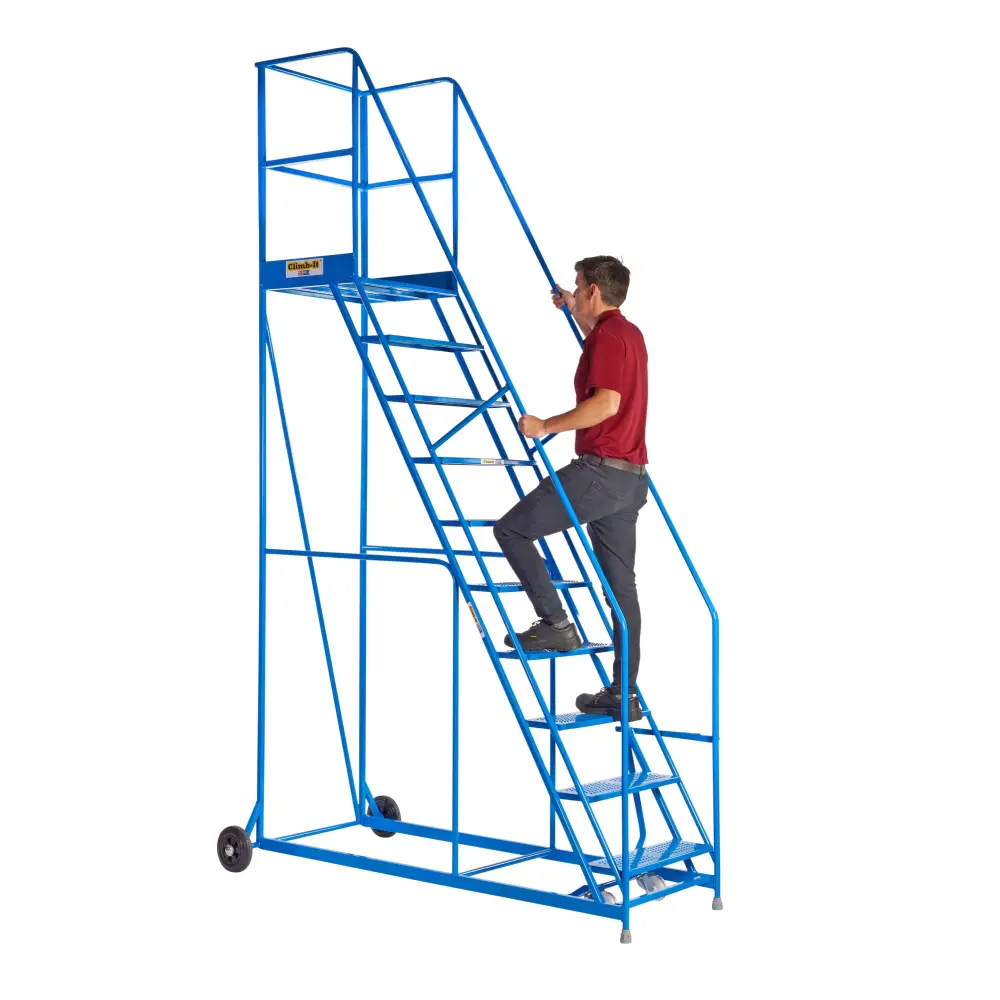 Climb It UK Warehouse Steps - Heavy Duty Steel Ladder for Home & Industrial Use | Perfect for Storage, Shelving & Maintenance