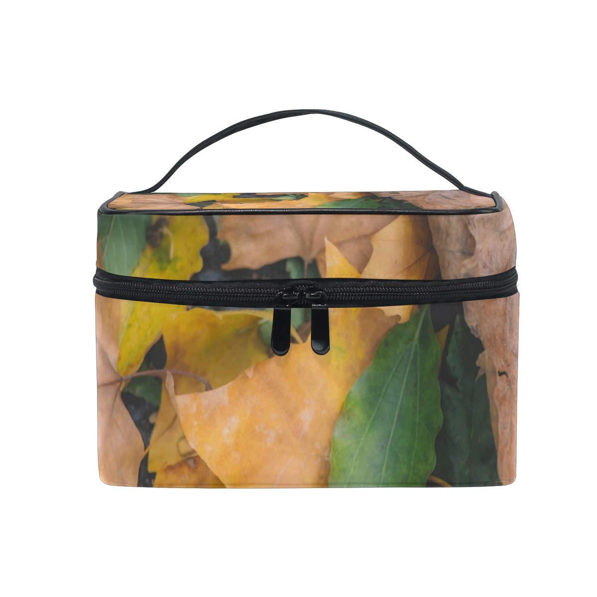 Susiyo Fallen Leaves Makeup Bag - Small Travel Cosmetic Organizer for Women & Men, Hanging Toiletry Bag for Professional Makeup Artists, Perfect for Travel, Gym, and Daily Use