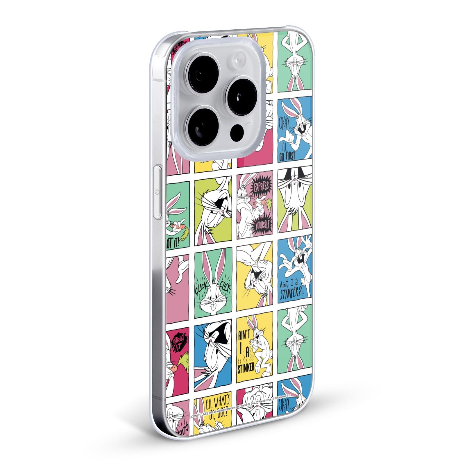 Official Looney Tunes Bugs Bunny Hard Back Phone Case for iPhone 13 Pro Max - Durable Comic Design Protection - Perfect for Fans, Gifts & Everyday Use