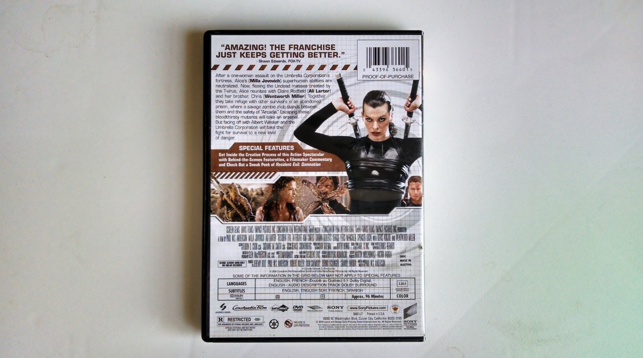 Resident Evil: Afterlife - Action Horror Movie DVD | Zombie Apocalypse Thriller | Perfect for Halloween Movie Nights & Horror Film Collections
