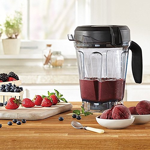 Vitamix 64oz Low-Profile Blender Container with Personal Cup Adapter - Perfect for Smoothies, Soups & Nut Butters - Ideal for Small Kitchens & Countertop Blending