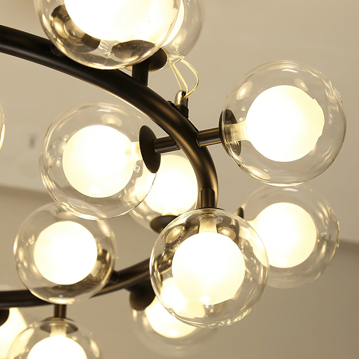 Stylish Bubble Ball Chandelier - Modern Crystal Glass Pendant Light Fixture for Dining Room, Bedroom & Living Room Decor | Perfect for Home, Hotel and Wedding Venue Lighting