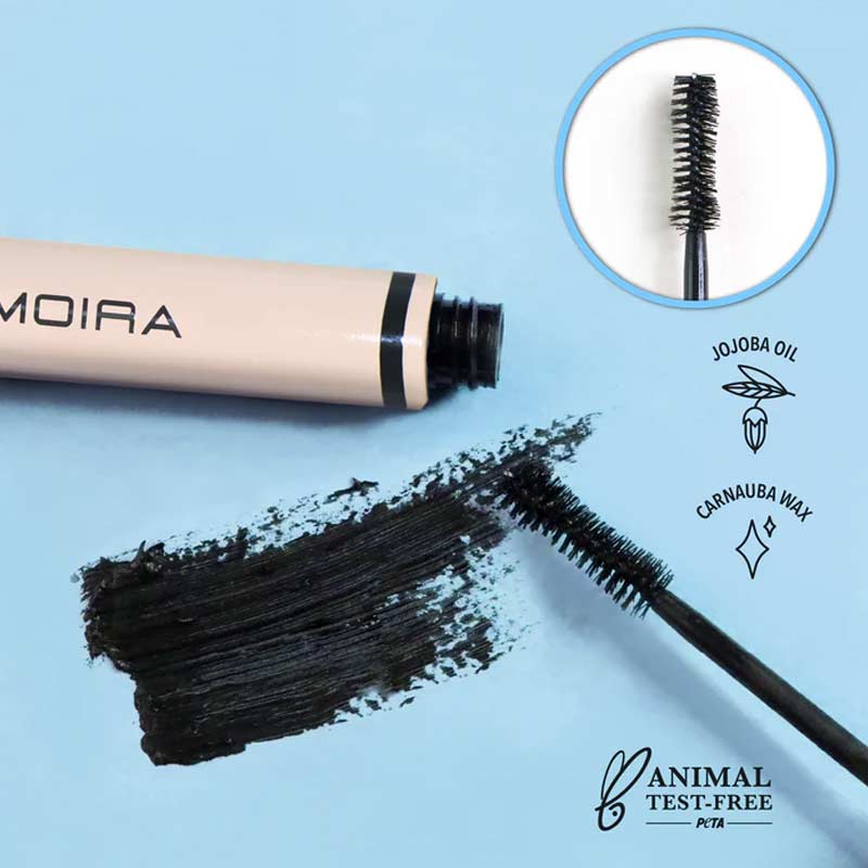 MOIRA Volume & Lifting Mascara 002 - Lengthening & Volumizing Waterproof Mascara for Dramatic Lashes | Perfect for Day to Night Makeup Looks
