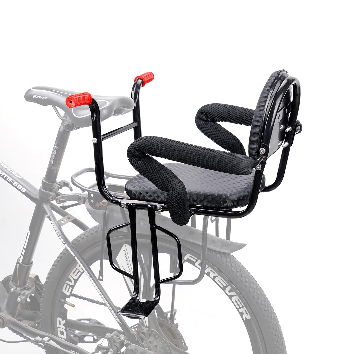 Best Kids Bike Seat for Adults - Rear Mounted Child Bike Seat for Kids Over 50 lbs - Durable & Safe Back Frame Mounted BCK Seat - Perfect for Family Cycling, Commuting & Outdoor Adventures