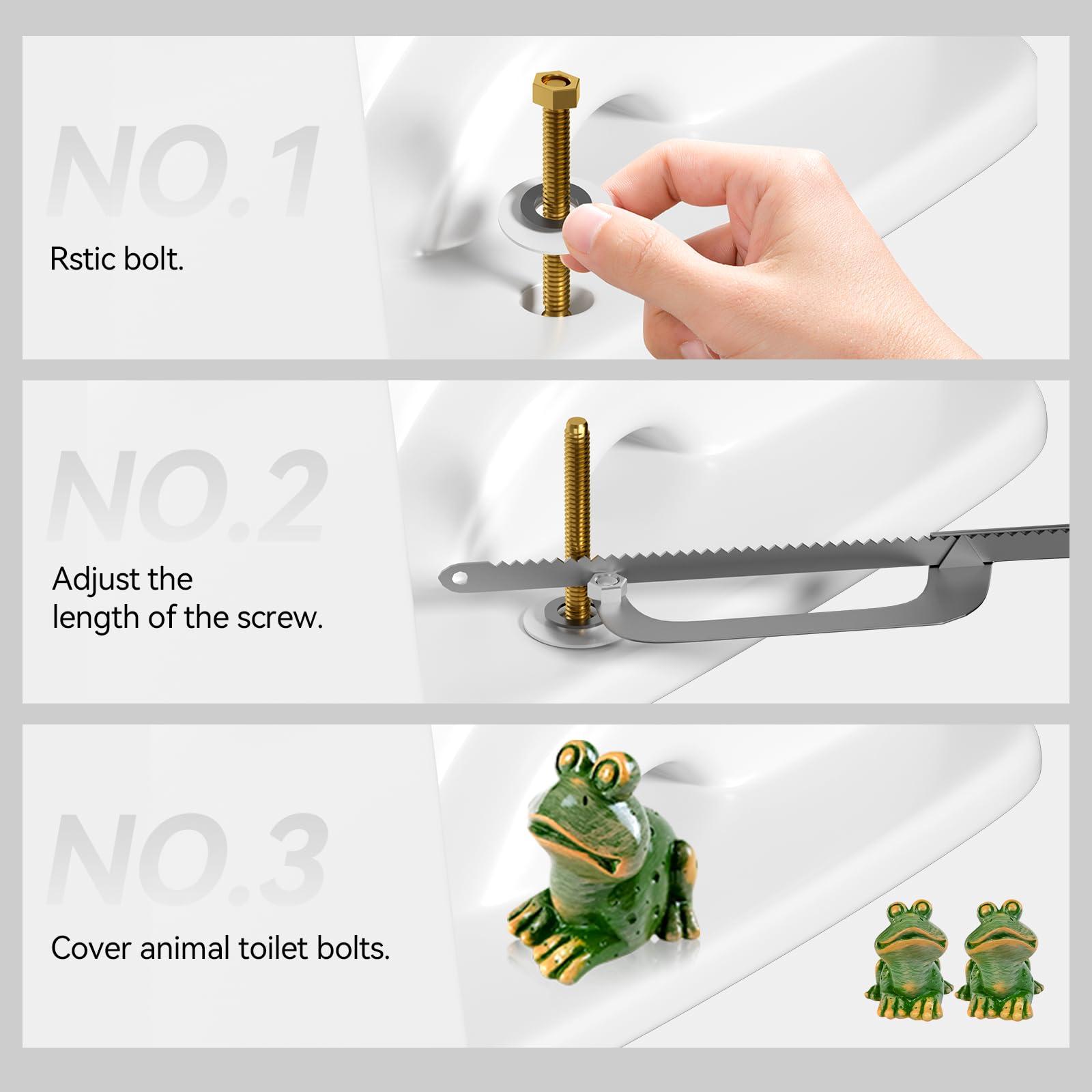 Decorative Resin Toilet Bolt Caps - 2pcs Bathroom Accessories for Easy Installation & Rust Prevention - Perfect for Home & Hotel Renovation