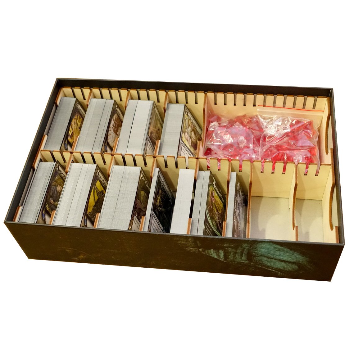 Premium Wooden Card Game Organizer for Ascension - The Broken Token Storage Box | Compatible with All Expansions | Perfect for Game Nights & Collectors