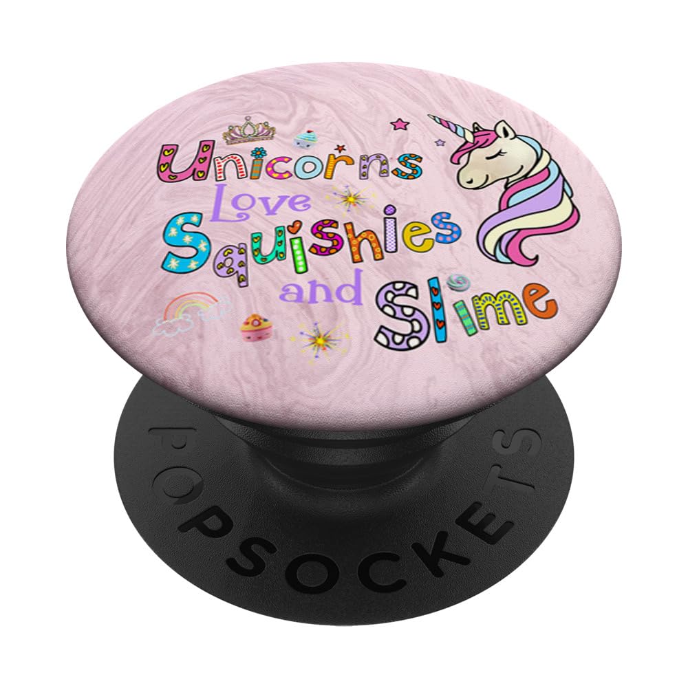 Unicorn PopSockets Adhesive Grip for Teens - Fun Pink Slime Design for Phones & Tablets