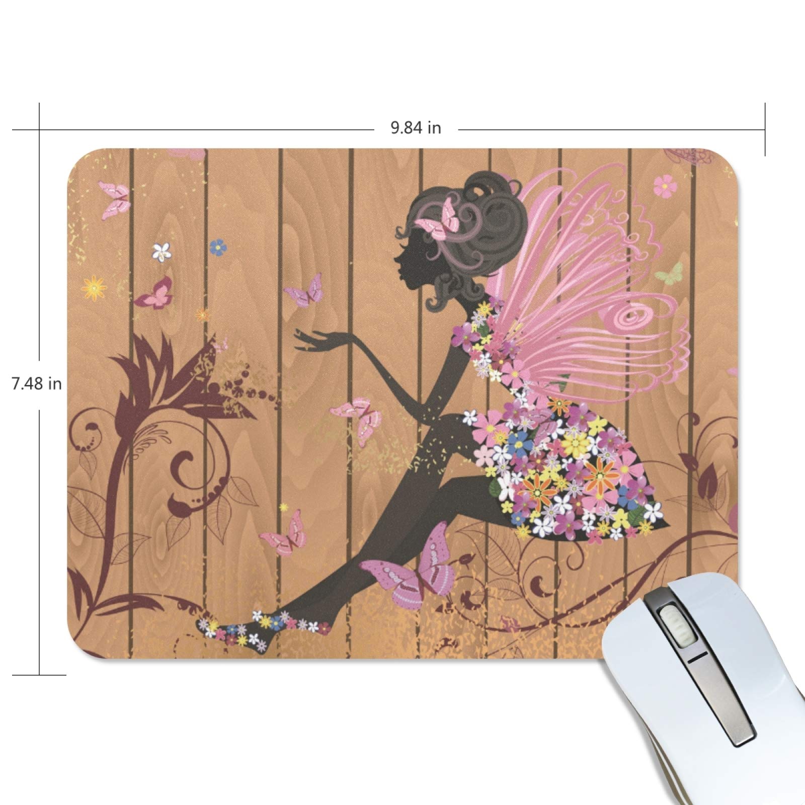 Floral Butterfly Gaming Mouse Pad - Non-Slip Rubber Base, 9.84