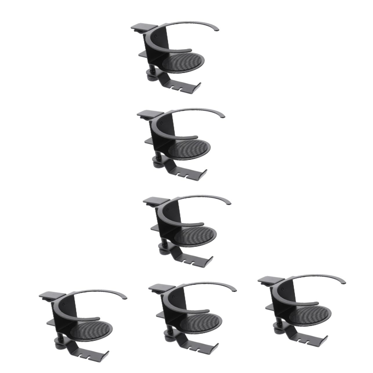 HEMOTON 6-Pack Headphone Stand - Universal Headset Holder with Clamp Hook for Desk, Gaming Setup & Office Organization - Perfect for Headphones, Earphones & Gaming Headsets