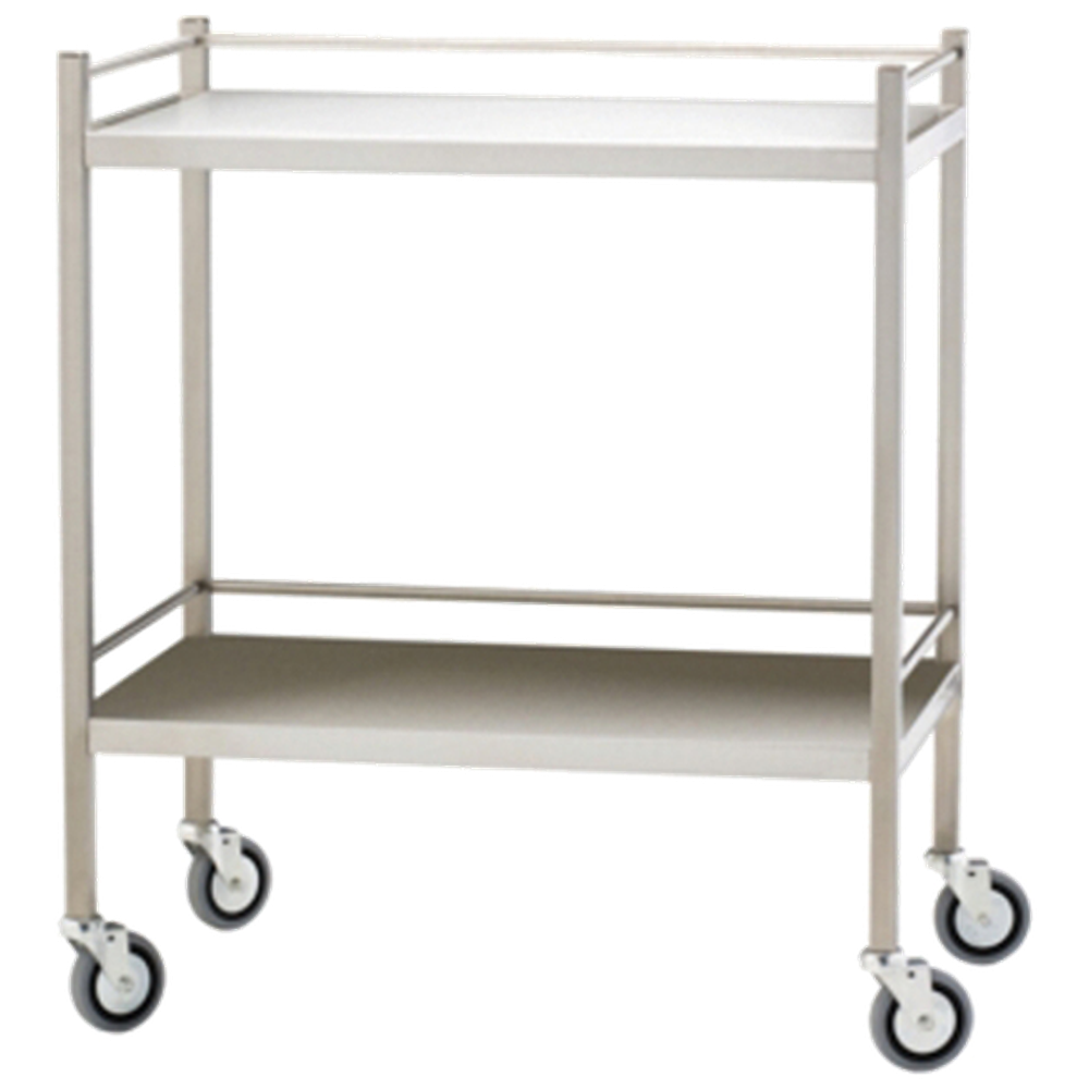 Stainless Steel Utility Cart with Rails - 43.3