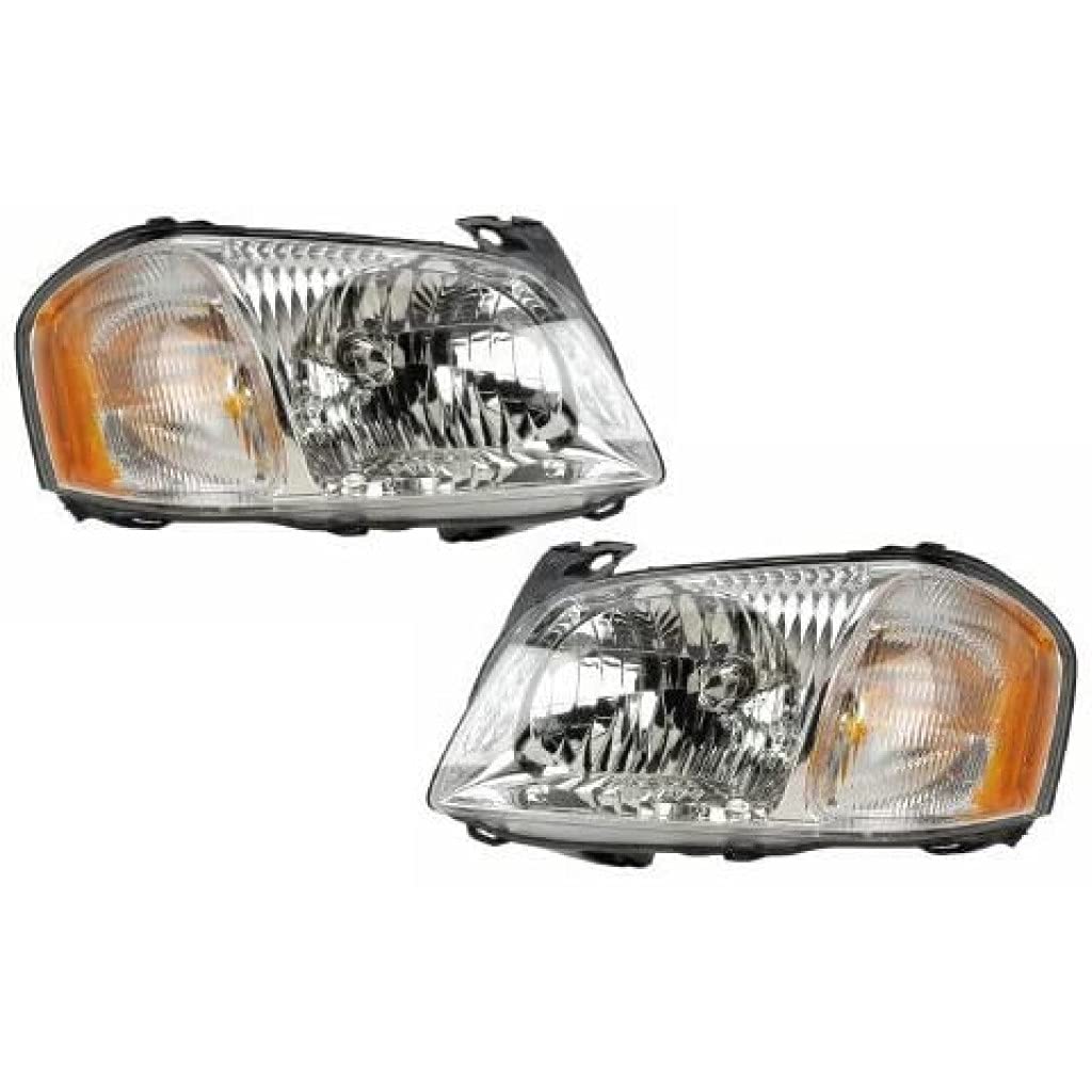 KarParts360: 2001-2004 Mazda Tribute Headlight Assembly Pair (Driver & Passenger Side) with Bulbs - Compatible with MA2502126 & MA2503126 - Perfect for Night Driving and Vehicle Restoration Projects