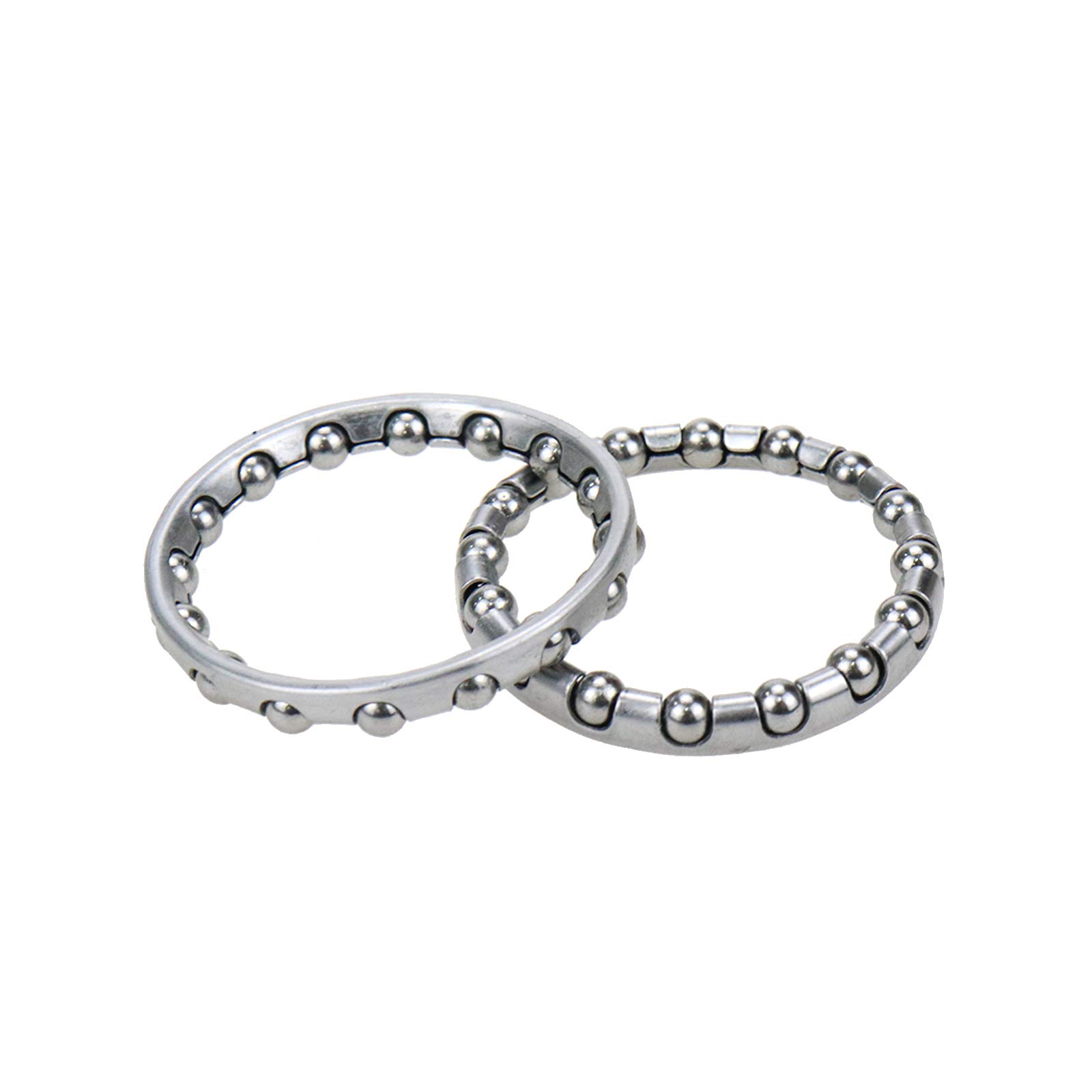 10 Pcs 37mm-16 Balls MTB Bike Headset Ball Bearing Retainer Cages - Compatible with 25.4mm Front Fork & 30mm Head Tube - Durable Crank Bearings Bead Holder for Mountain Biking and Cycling Maintenance