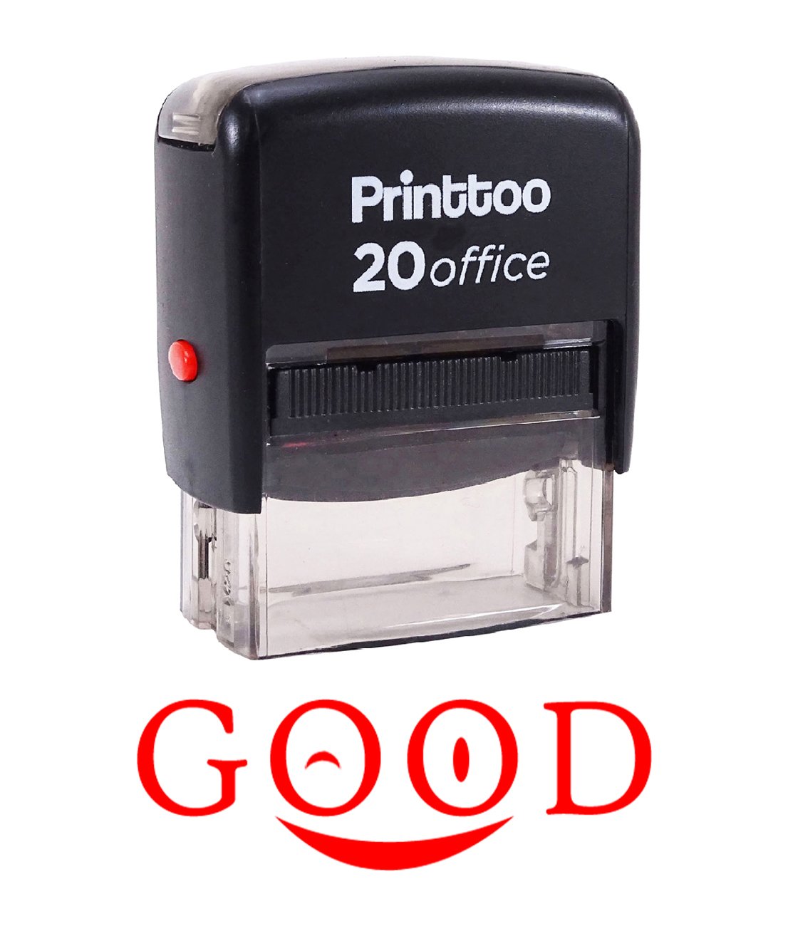 Custom Self-Inking Rubber Stamp for Office & Business - Printtoo Good Personalized Stamp in Red - Perfect for Documents, Envelopes, and Paperwork