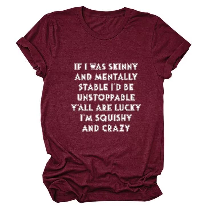 Funny Letter Print Casual Short Sleeve Round Neck T-Shirt for Women - Perfect for Everyday Wear, Parties & Gifts