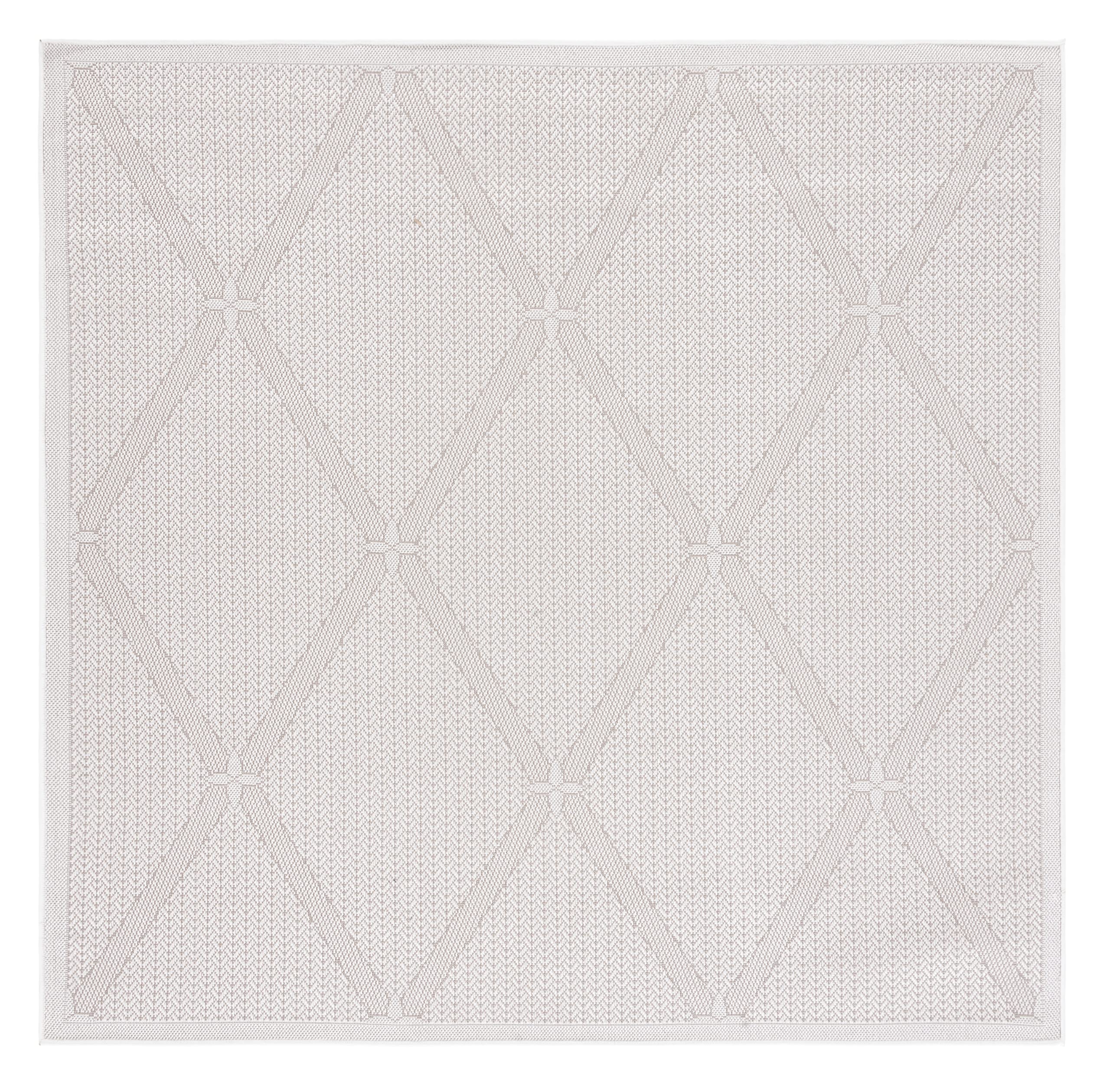 SAFAVIEH Bermuda Collection 8' x 8' Square Cream & Beige Area Rug - Non-Shedding, Machine Washable Indoor/Outdoor Rug for Easy Care - Perfect for Living Room, Bedroom, Patio, Backyard & Mudroom (BMU811A)