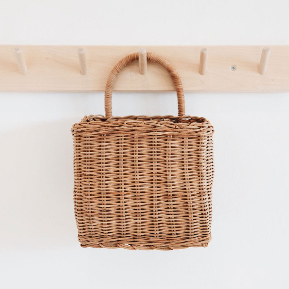 Roscoe Wall Basket - Decorative Woven Storage Basket for Home Organization | Perfect for Bathroom, Bedroom, or Kitchen Storage