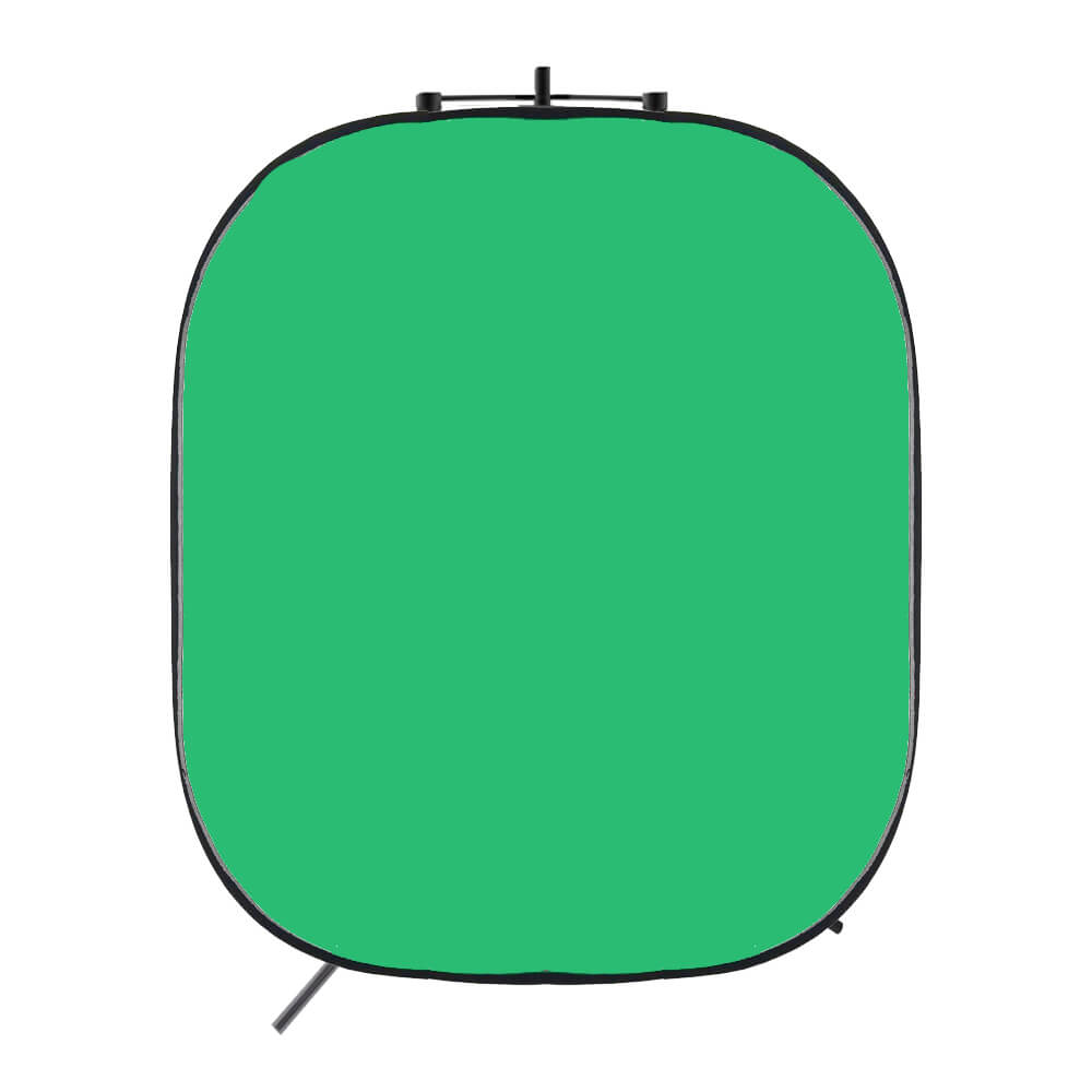 2x2.3m Green/Blue Pop Up Two-Sided Photography Backdrop with Stand - Perfect for Portrait, Product, and YouTube Video Shooting