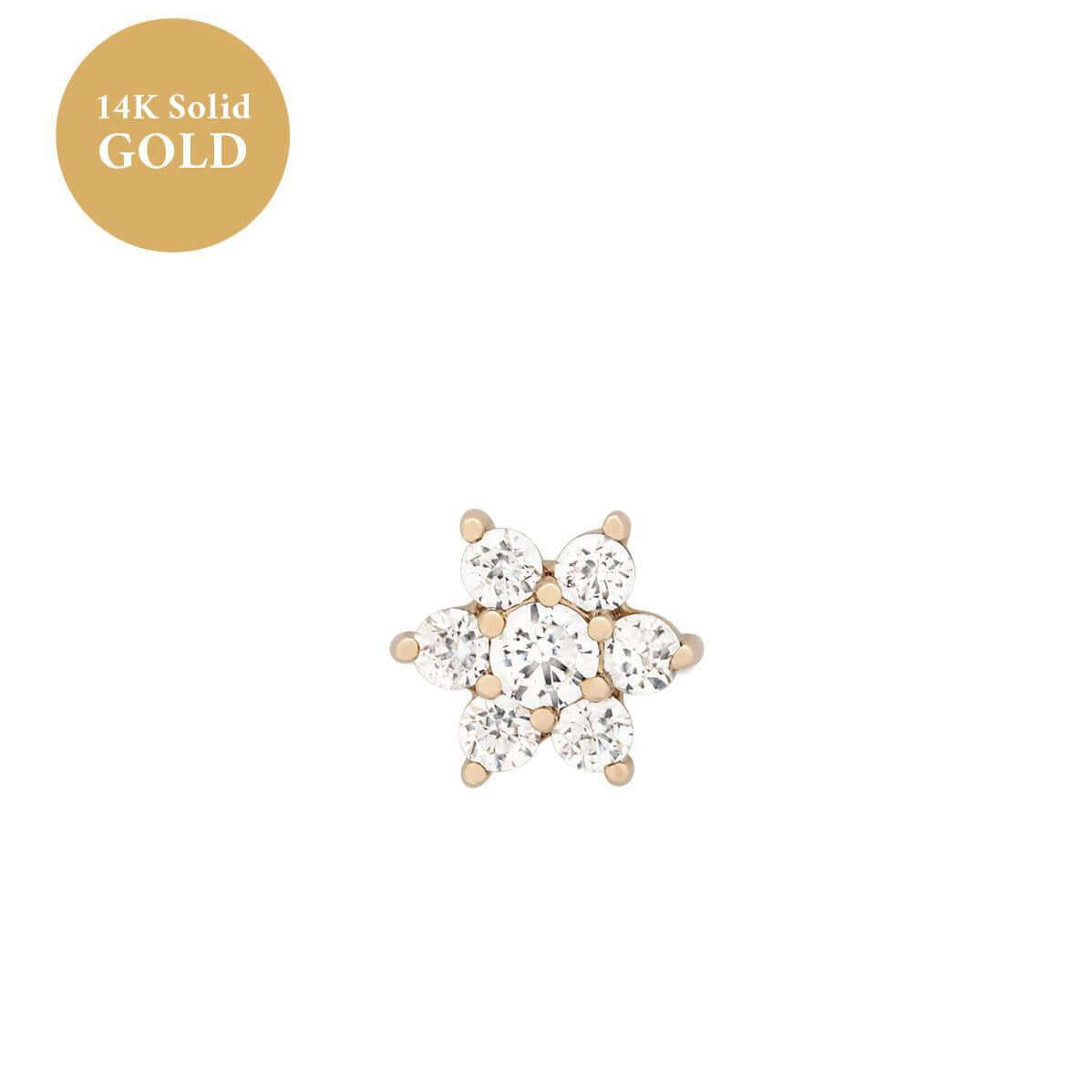 Zodiac Flower Birthstone Cartilage Piercings Stud Earrings | HSEK2311 | Perfect for Daily Wear, Gift Giving & Zodiac-Themed Jewelry Collections