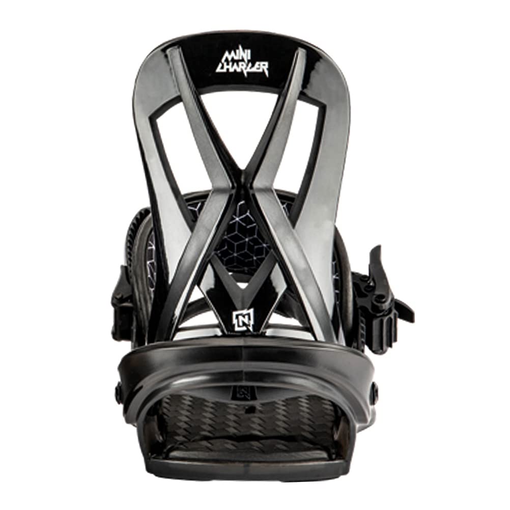 Nitro Mini Charger Youth Snowboard Bindings (3.0-6.5) 2022 - Adjustable Kids Snowboard Bindings for Boys & Girls - Perfect for Beginner Snowboarders & Park Riding