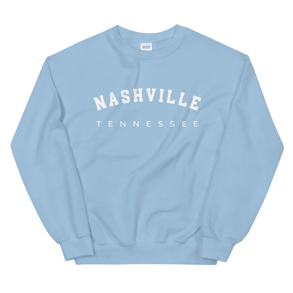 Nashville Tennessee Crewneck Sweatshirt - Soft & Stylish Pullover for Casual Wear & Travel