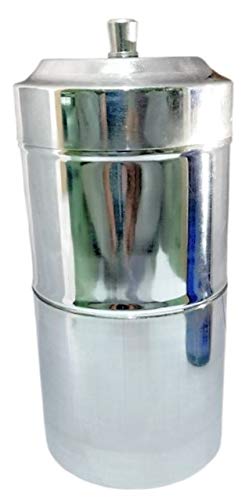 Premium Stainless Steel South Indian Filter Coffee Maker - 200ml Capacity (4-6 Cups) | Traditional Drip Coffee Brewer for Home & Office | Perfect for Authentic South Indian Coffee Experience
