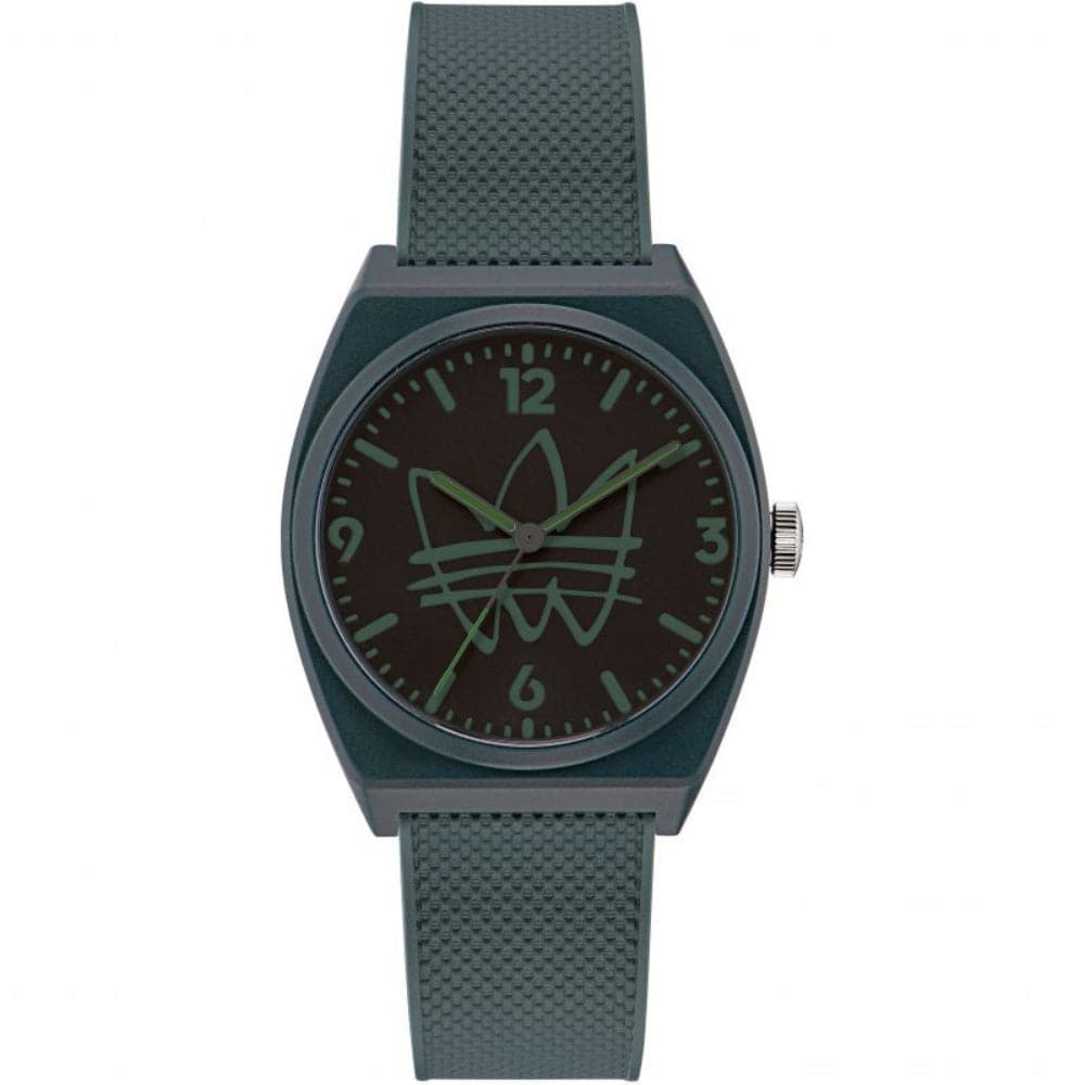 Adidas Analog Unisex Watch with Black Dial & Green Resin Strap - AOST22566 | Stylish Casual & Sports Wear for Men and Women