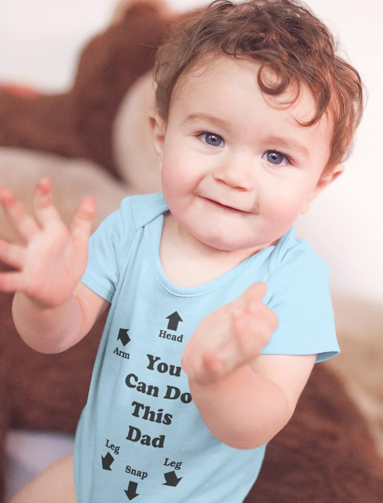 Funny Baby Bodysuit - 'You Can Do This' New Dad Gift for Infant Boys & Girls | Cute Outfit for Newborns, Baby Showers & Parenting Humor